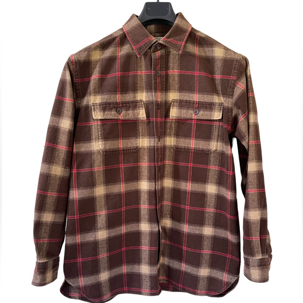 LL Bean Heavyweight Flannel Shirt Medium Excellent Condition